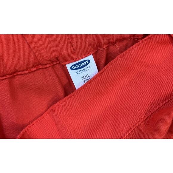 Nwt Old Navy Shorts Womens XXL Orange High Rise Flamingo Tulip Pockets - Picture 3 of 4